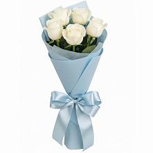Букет 5 Белых роз Проуд в Энергетиков