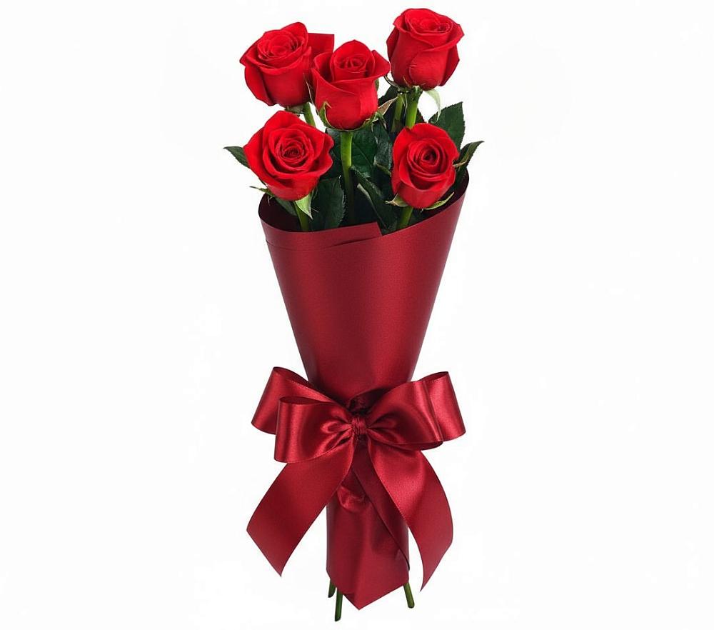 Букет 5 Красных роз Эдлесс Лав в Энергетиков