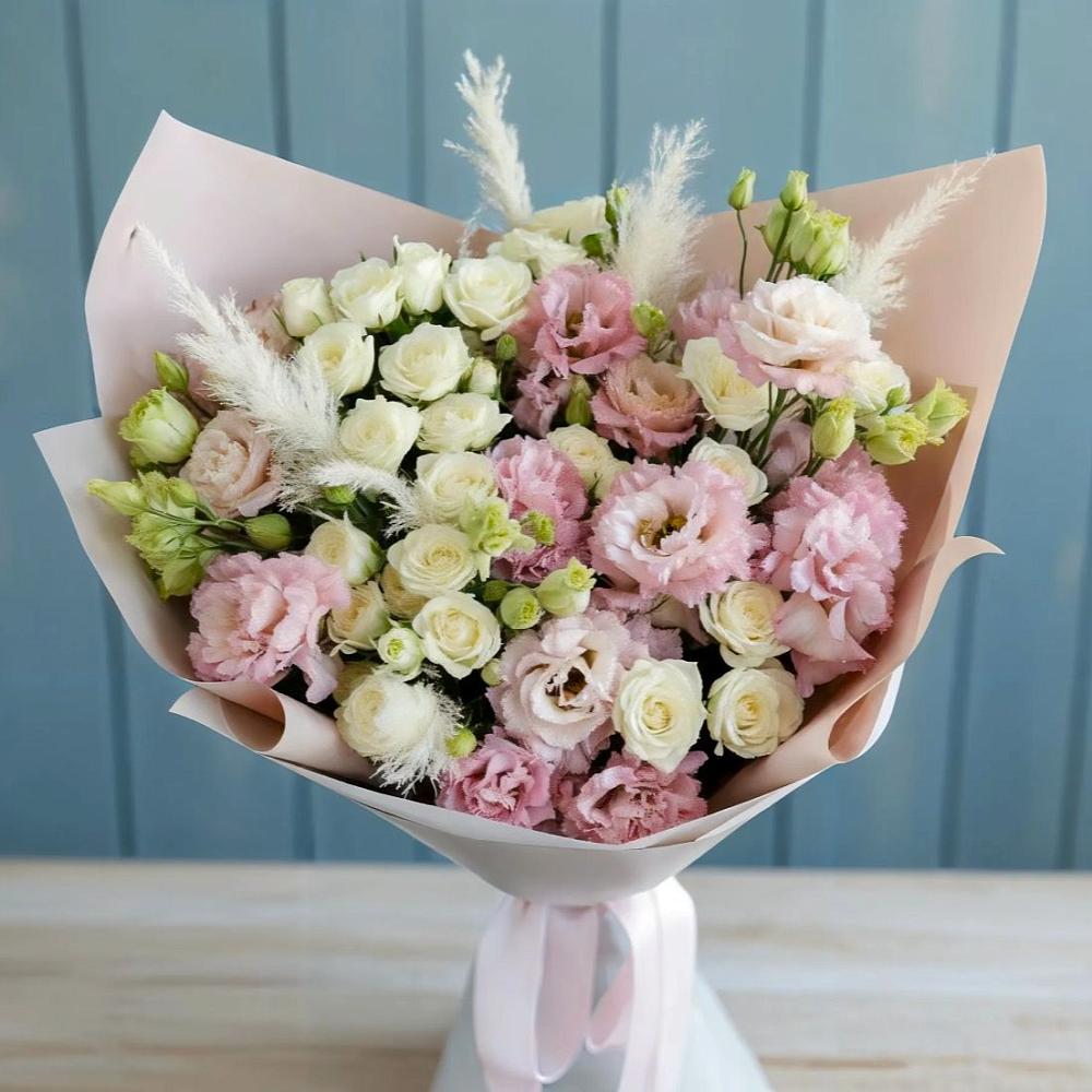 Букет цветов из: Альстромерии и Розы в Энергетиков