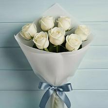 Букет 7 Белых роз Эдлесс Лав в Энергетиков