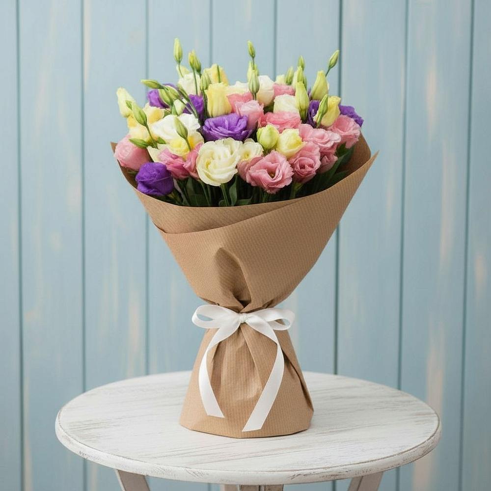 Букет цветов из: Лизиантусы в Энергетиков