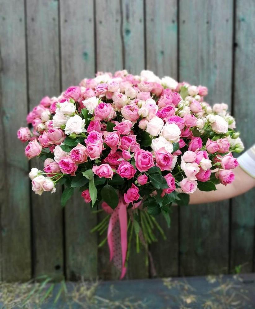 Букет Розовые кустовые розы Натали и Лав Лидия в Энергетиков