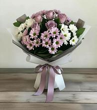 Букет цветов из:  Хризантемы и Розы в Энергетиков