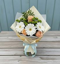 Букет цветов из:  Герберы, Розы и Хризантемы #REPLACE_PRED# Энергетиков
