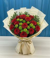 Букет цветов из:  Розы и Хризантемы #REPLACE_PRED# Энергетиков