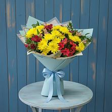 Букет цветов из:  Альстромерии и Хризантемы #REPLACE_PRED# Энергетиков