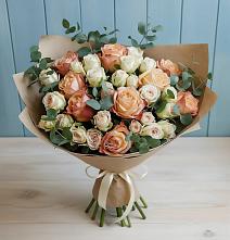 Букет цветов из:  Альстромерии и Розы в Энергетиков