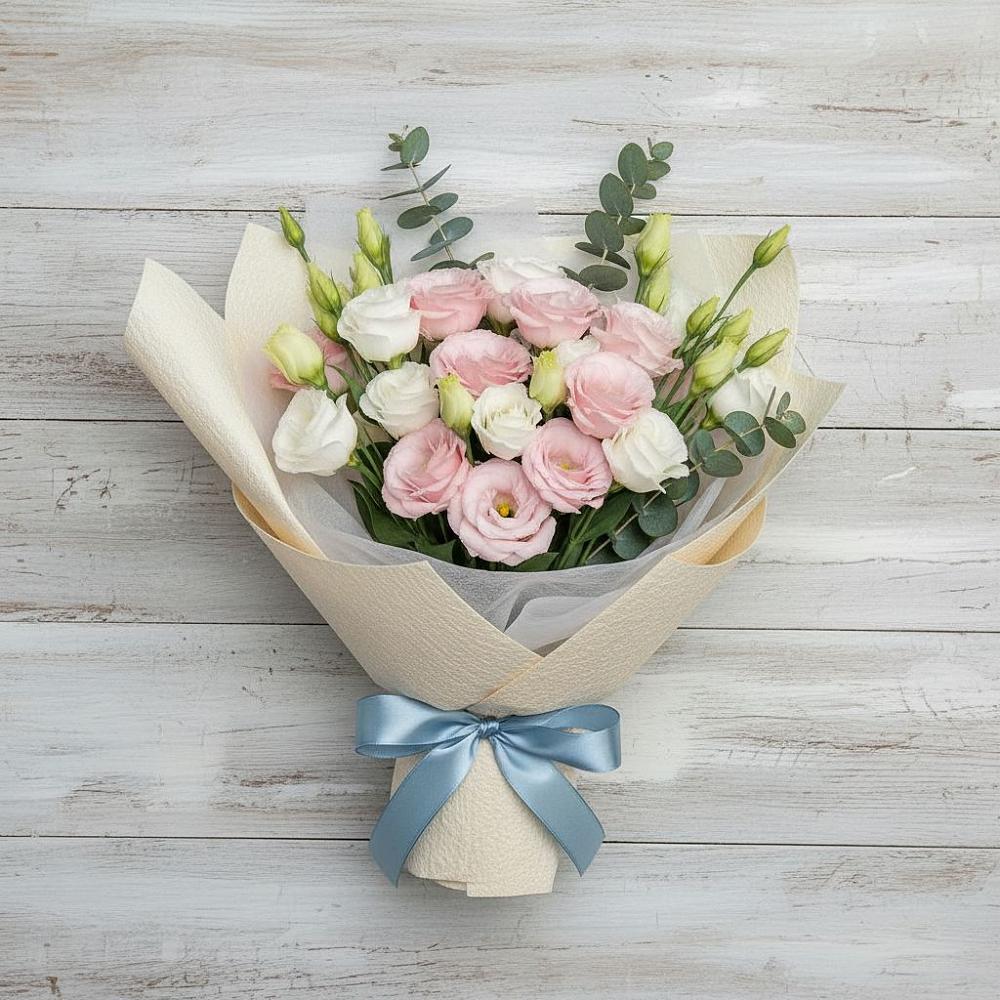 Букет цветов из: Лизиантусы в Энергетиков